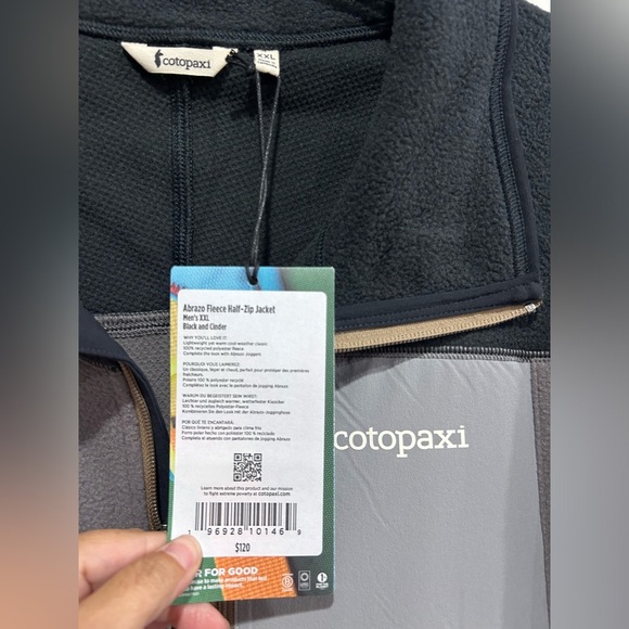 Cotopaxi Men’s XXL Abrazo Half-Zip Fleece Jacket Black Cinder GreyNWT - Picture 6 of 8